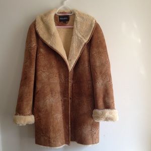 Bernardo women's faux suede fur lined coat